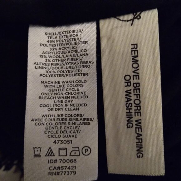 Dark/Bright Multicolor Distressed Seams Tweed Moto Style Short Jacket Size 0 - Picture 5 of 7